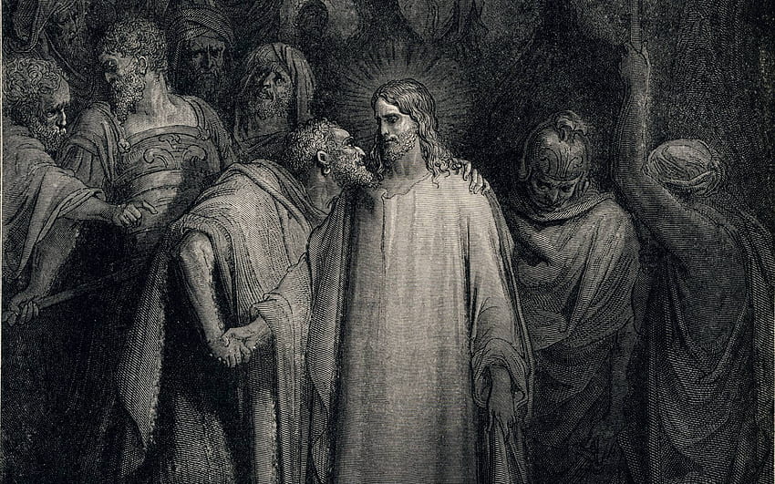 The Judas Kiss โดย Gustave Doré, 1866: คาทอลิก วอลล์เปเปอร์ HD