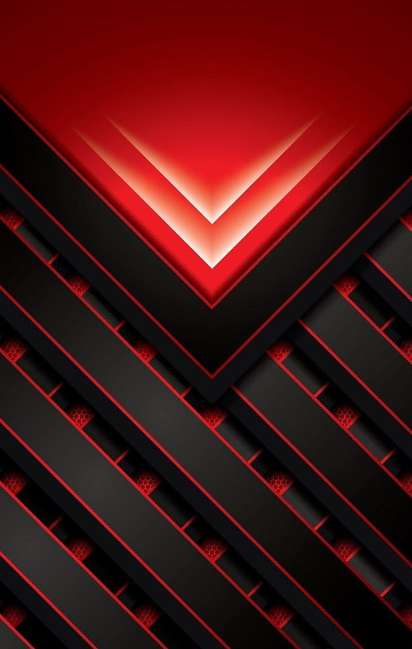 Geometrico rosso e nero. *Astratto e Geometrico, Estetica Rosso Brillante s Sfondo del telefono HD