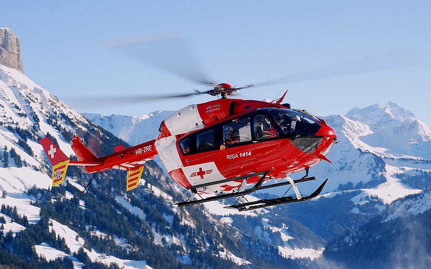 Sky, Mountains, , , Flight, Helicopter, Rescue Helicopter HD wallpaper