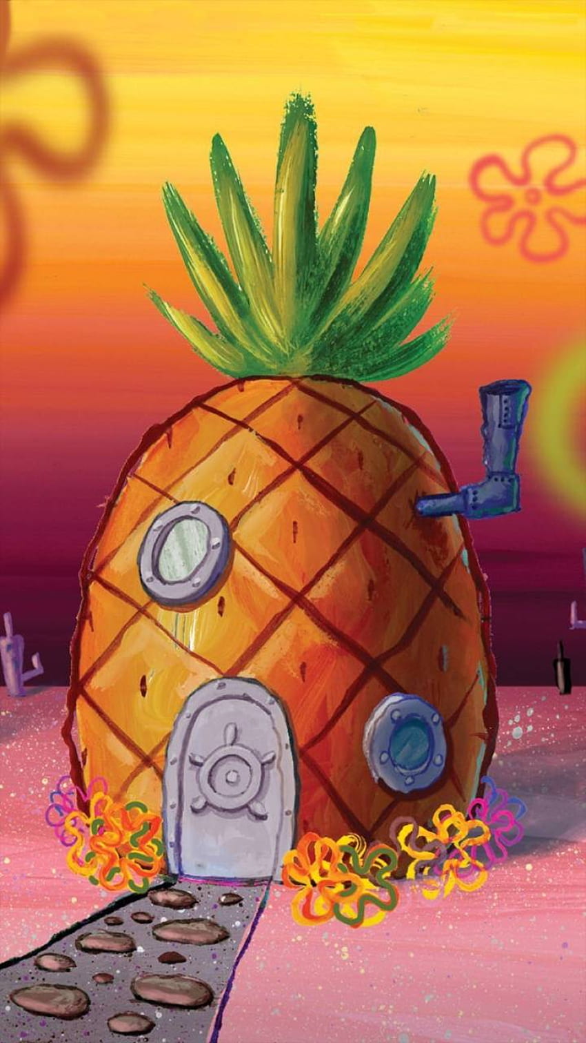 Spongebob House, Spongebob Pineapple HD phone wallpaper