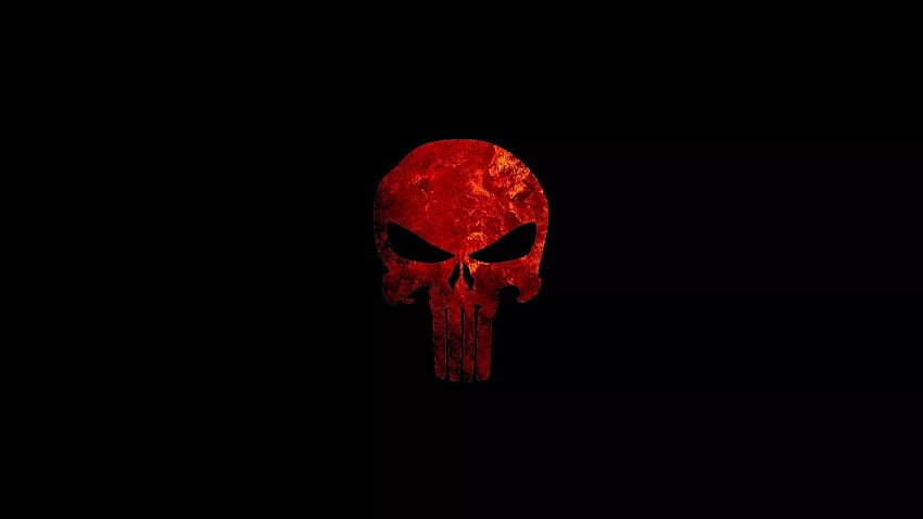 Череп на Punisher, лого на Punisher на Marvel HD тапет