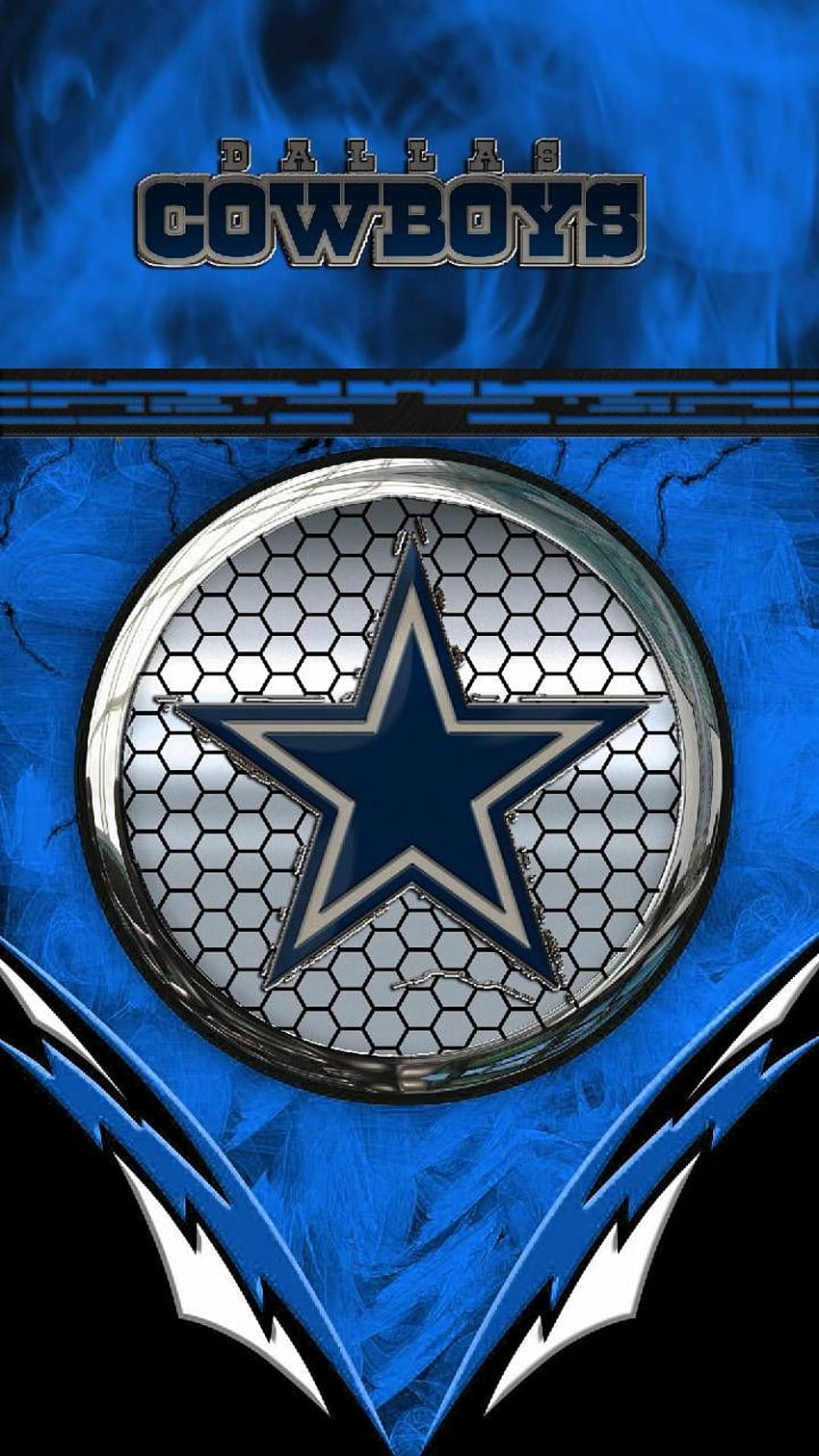 Download Dallas Cowboys Logo Helmet With Blue Flame Wallpaper  Wallpapers com