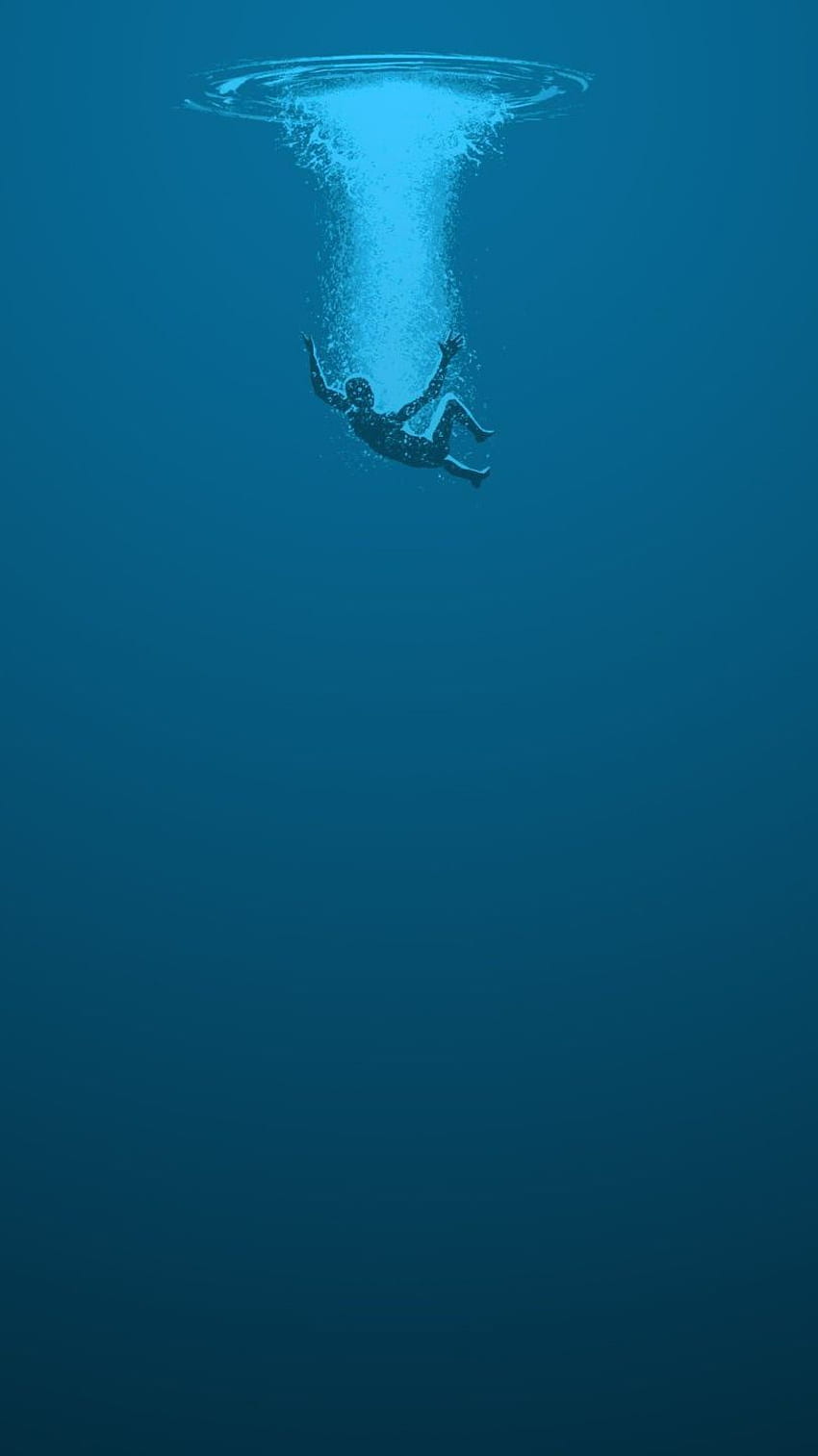 Utopić W Wodzie IPhone. Sztuka wodna, sztuka utonięcia, morze iPhone'a, smutna woda Tapeta na telefon HD