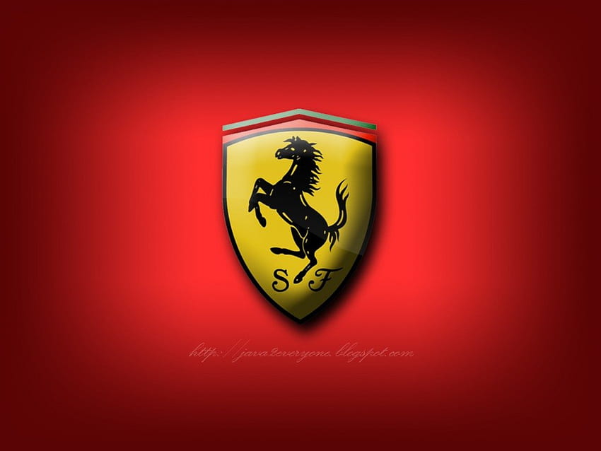フェラーリ、カバロ、フェラーリ、カバロ、ロゴ、赤 高画質の壁紙
