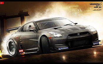 Wallpaper : 1920x1080 px, car, drift, Nissan Skyline GT R R35, race cars  1920x1080 - wallhaven - 1095940 - HD Wallpapers - WallHere