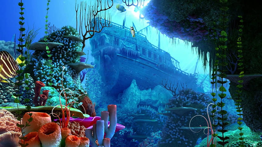 Ocean Dream - Eden - Aquarium - 3D Screensaver - New Age, Cartoon Aquarium HD duvar kağıdı