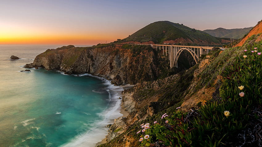 Bixby Bridge Monterey California United States U, Monterey Bay HD wallpaper