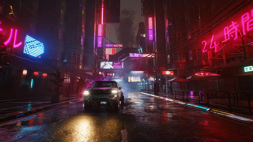 Cyberpunk Street Neon Night Lights, Spiele, , , Hintergrund und HD-Hintergrundbild