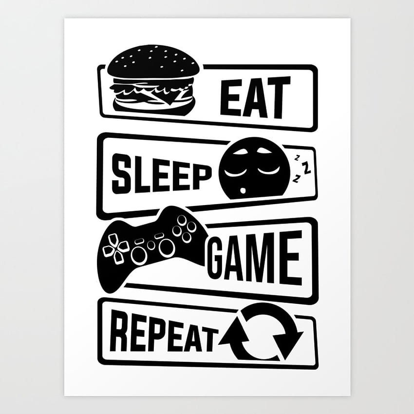Repetir el juego Eat Sleep fondo de pantalla del teléfono