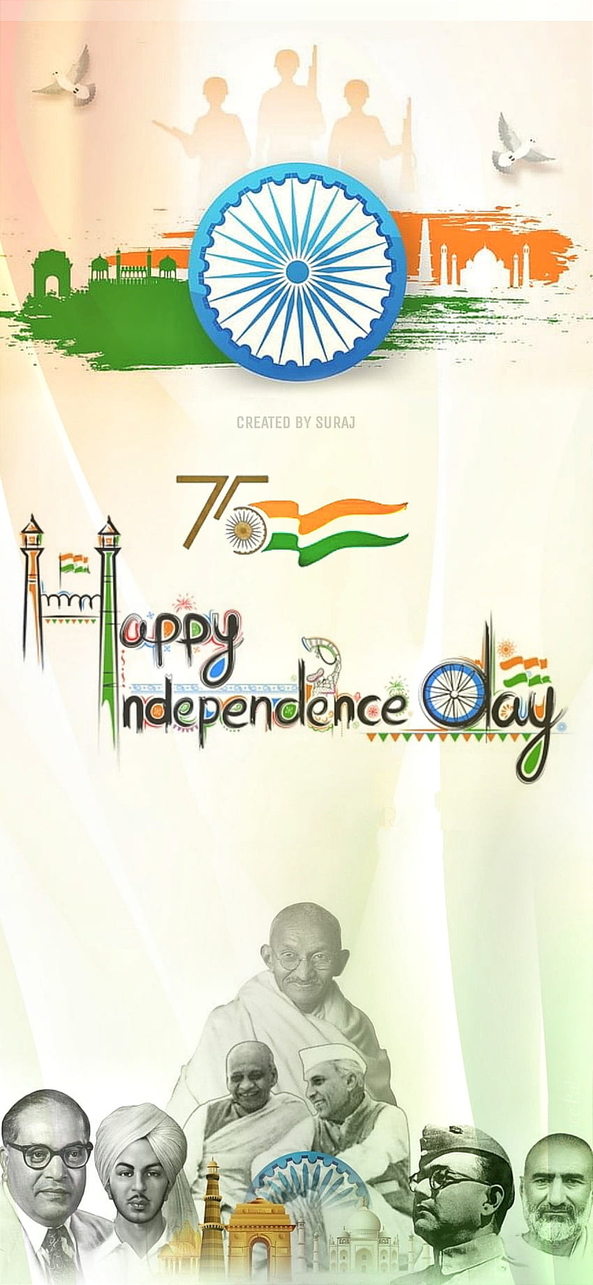 Bağımsızlık günü, ashokachakra, bağımsızlık günü, üç renkli, 75tependenceday, tiranga, vandemahataram, nehru, hindistan, 75, mahatmagandhi HD telefon duvar kağıdı