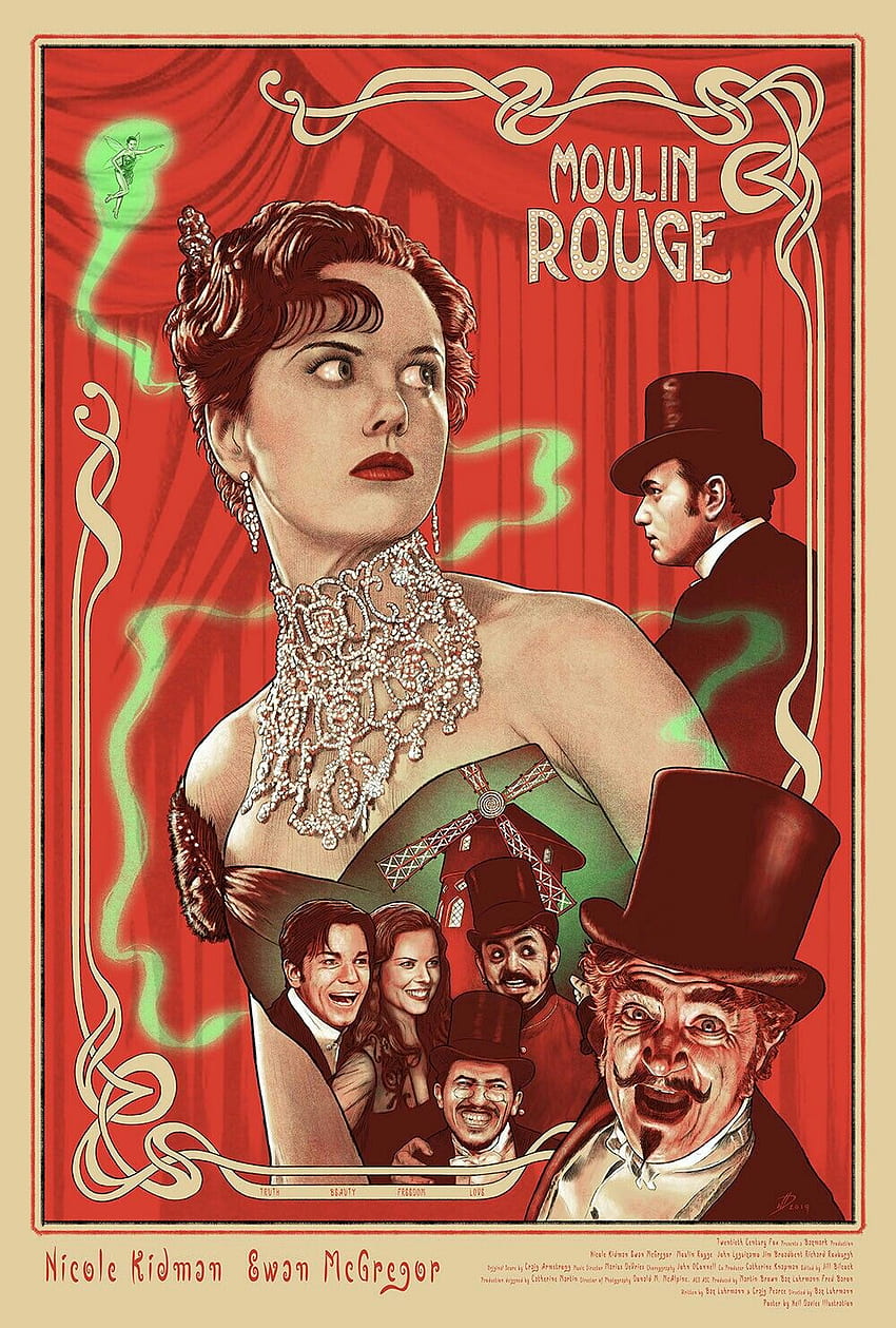 MOULIN ROUGE. Poster film vintage, film Moulin rouge, Poster film alternatif wallpaper ponsel HD