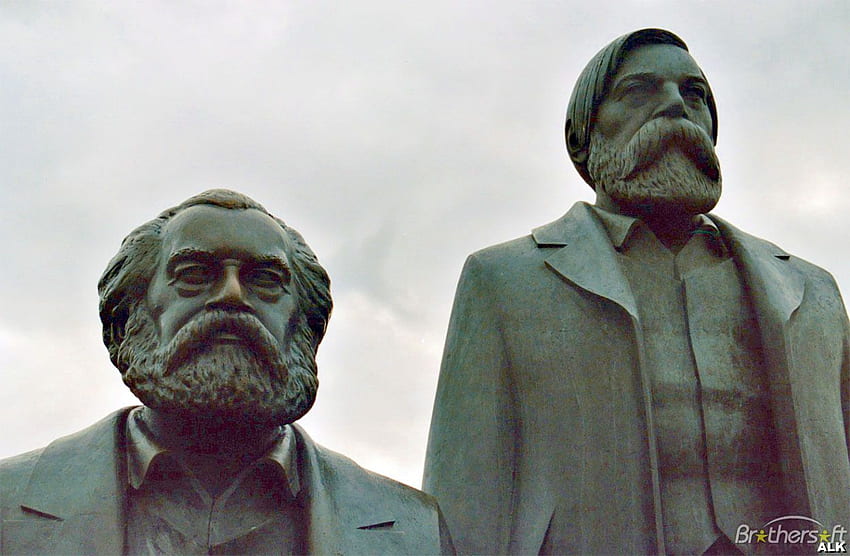 Marx and Engels Sculpture , Marx HD wallpaper