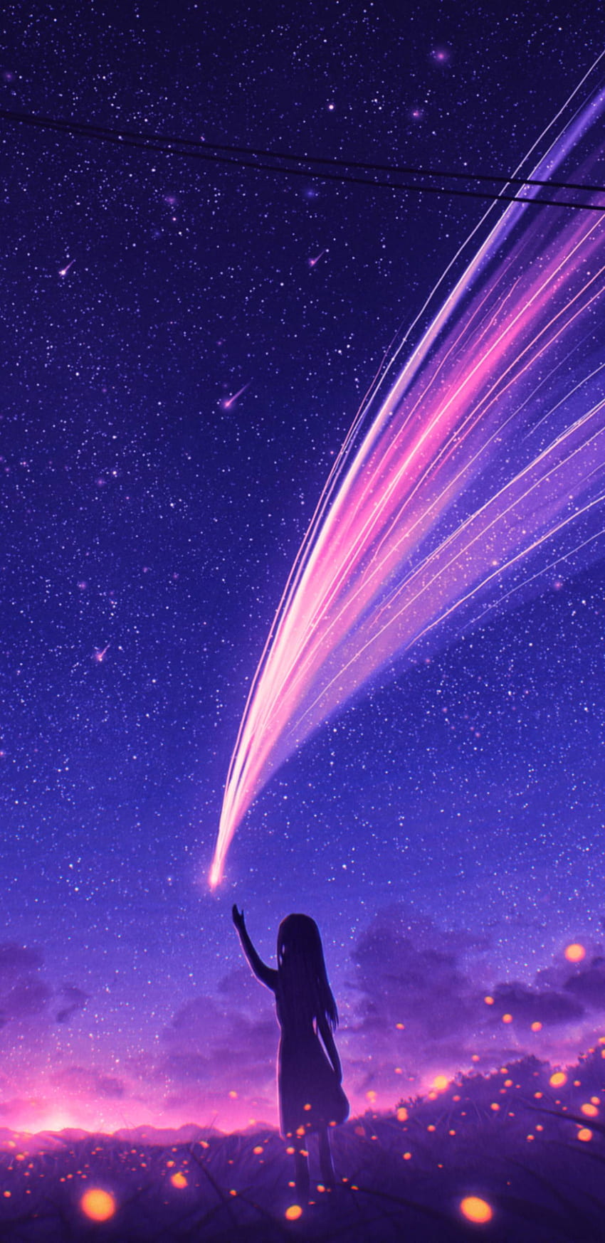 HD wallpaper Anime Girl Shine Sky Night Beauty star  space galaxy   Wallpaper Flare
