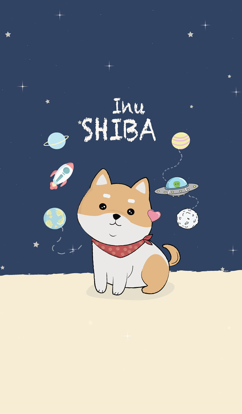 Chien Shiba Inu – thème LINE. MAGASIN EN LIGNE. Dessin animé mignon de chien, chien Chibi, chien Shiba inu, anime de chiot mignon Fond d'écran de téléphone HD
