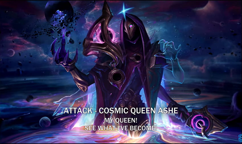 Seni Percikan Dark Cosmic Jhin (diambil Dari Video VO-nya Jadi Ada Sedikit Teks Di atasnya): R JhinMains, Dewa Kosmik Wallpaper HD