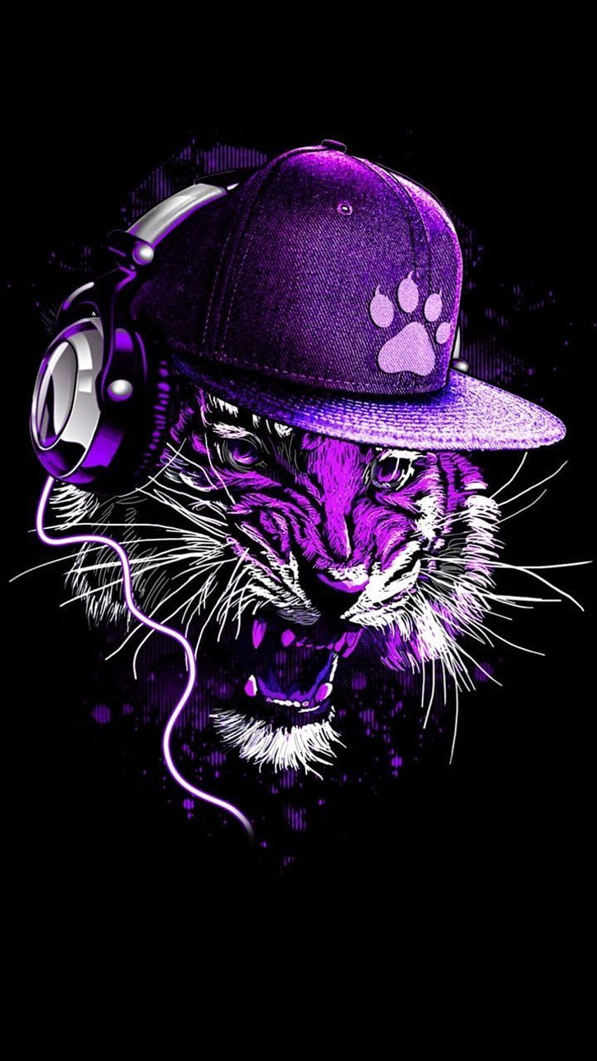 La Vista Johnowh on Colorful Animals. Tiger t shirt, Tiger, Purple Lion HD phone wallpaper