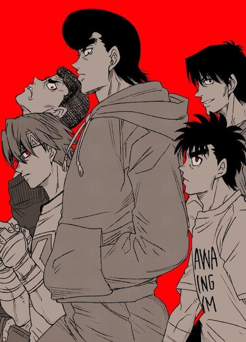 ippo, rojo, manga fondo de pantalla del teléfono