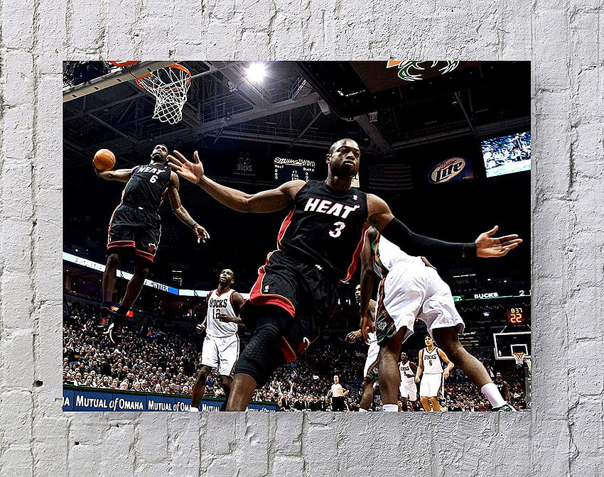 Lebron James Dwyane Wade NBA Poster Taille standard. 18 Fond d'écran HD