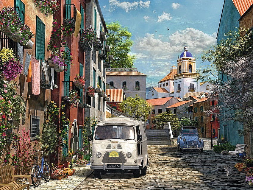 Idyllic South of France 1500 Piece Jigsaw Puzzle, Southern France HD wallpaper