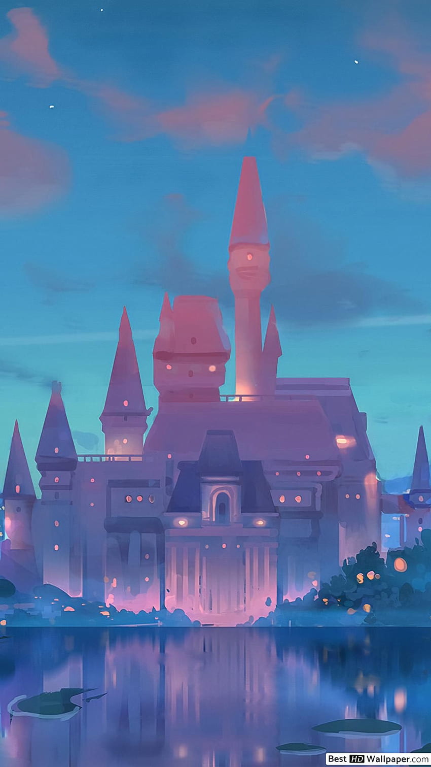 Dreamy castle, Purple Castle HD phone wallpaper