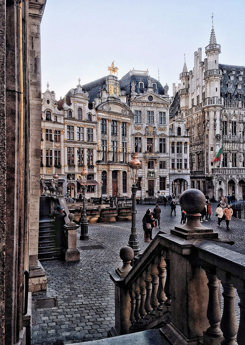 epipha_ny La Grand Place at sunset. Brussels. Brussels travel, Belgium travel, Places to travel HD phone wallpaper