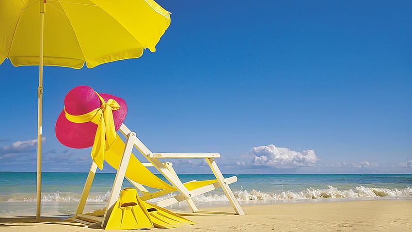 ฤดูร้อน . ชายหาดฤดูร้อน , ฤดูร้อน , การพักผ่อนในฤดูร้อน , หาดเหลือง วอลล์เปเปอร์ HD