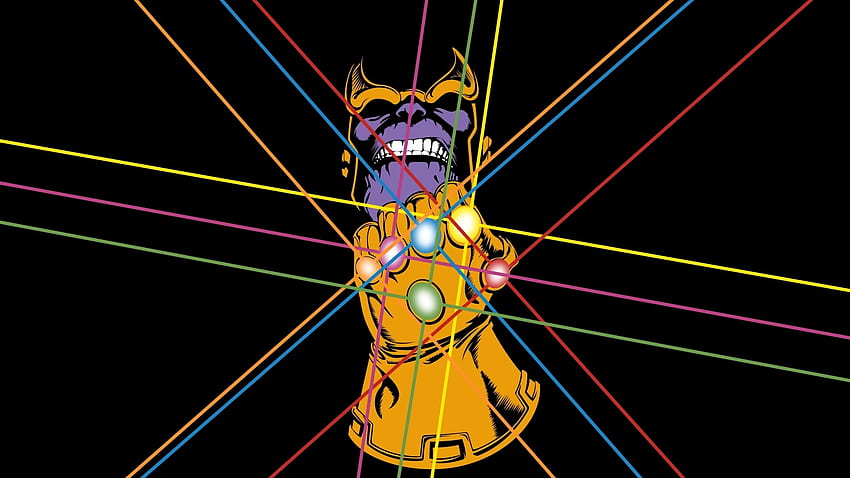 Infinity gauntlet, Thanos, villain, artwork HD wallpaper
