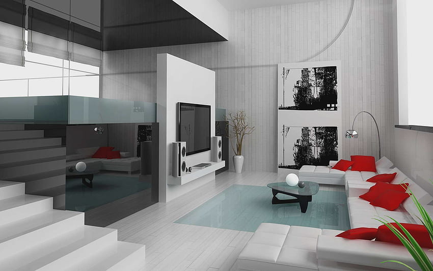Design de interiores de casa moderna Design de interiores de casa moderna H. Design de sala de estar moderno, Design de sala de estar minimalista, Sala de estar minimalista, Interior da casa papel de parede HD