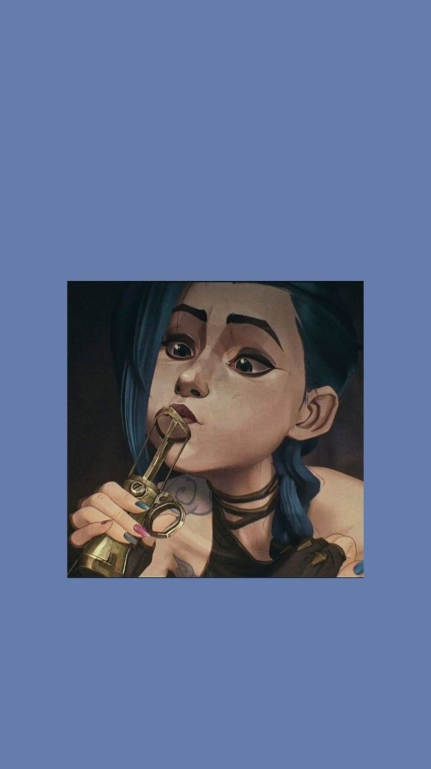 Jinx, blue, sad, arcane HD phone wallpaper