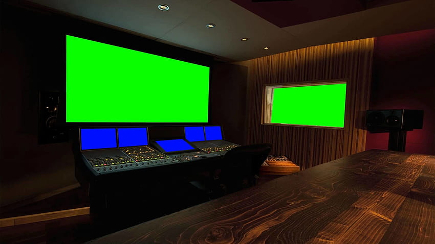 music recording studio in green screen stock footage FULL - YouTube HD wallpaper