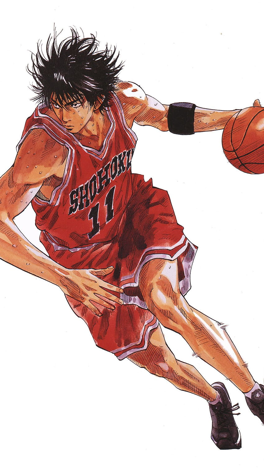 Anime sports basketball Slam Dunk Series Hanamichi Sakuragi Character  wallpaper  1440x2141  723425  WallpaperUP