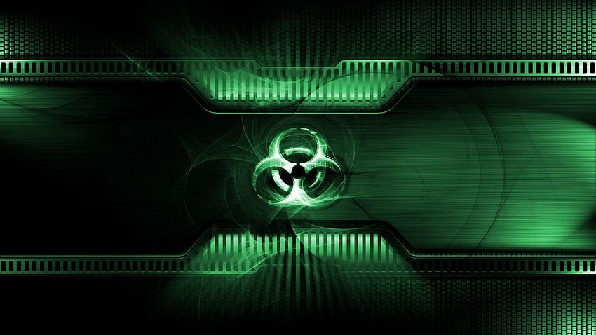Biohazard Green, Green and Silver HD wallpaper