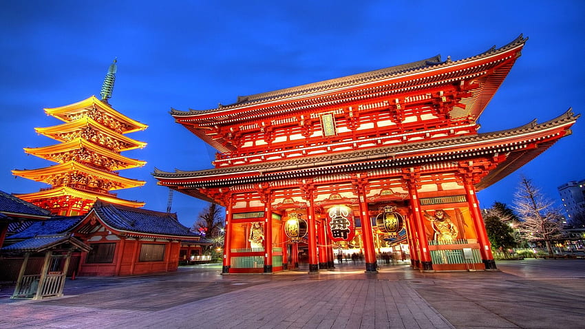 Asakusa Kannon Temple, Chinese Architecture HD wallpaper