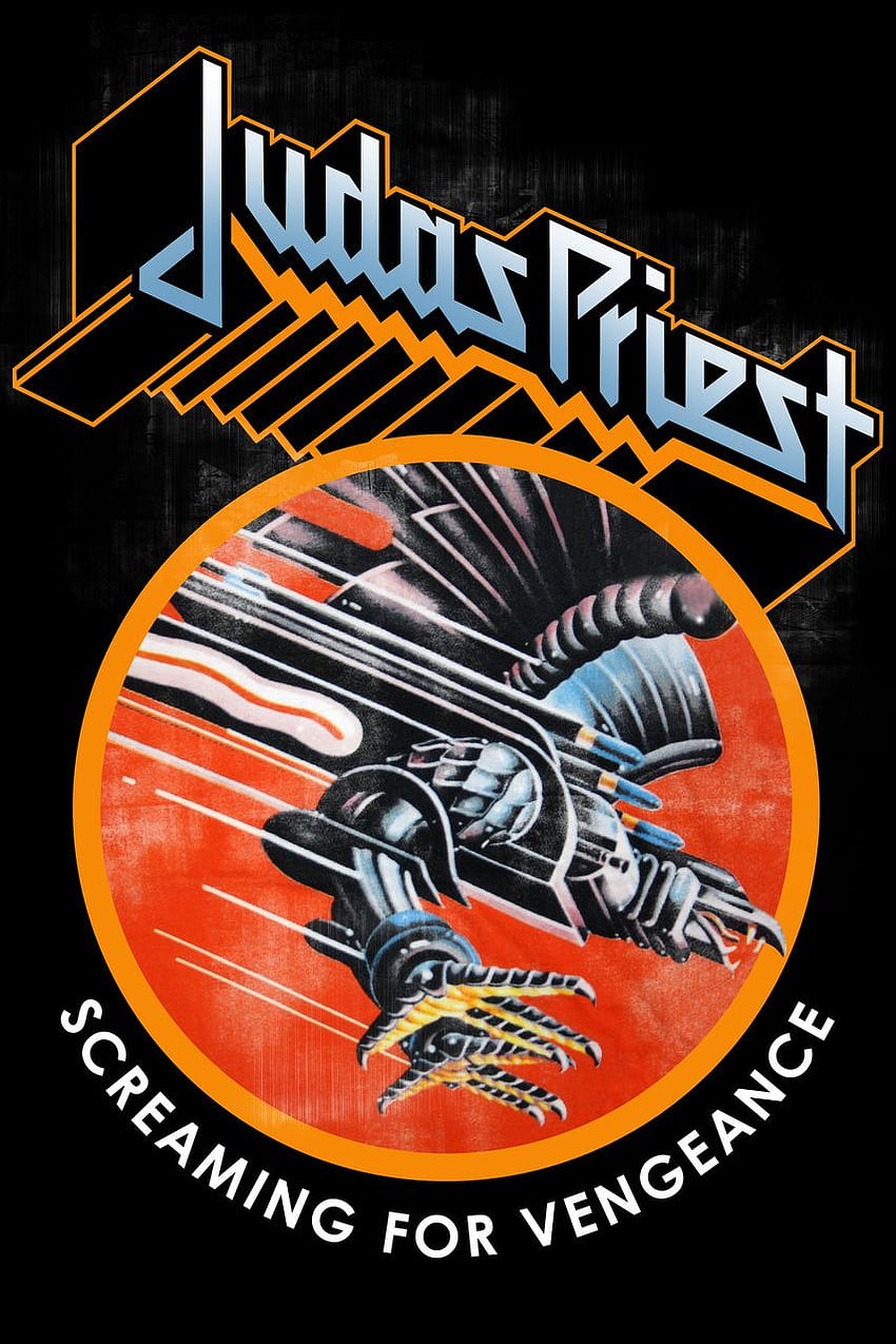 Poster di Judas Priest che grida vendetta. Arte heavy metal, musica heavy metal, poster di gruppi rock Sfondo del telefono HD