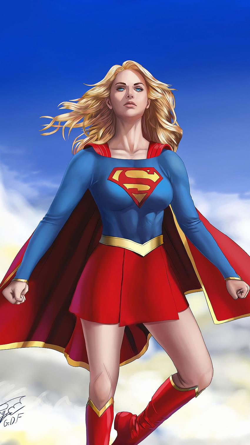 supergirl, , superheroes, artwork, digital art for iPhone 6, 7, 8 HD phone wallpaper