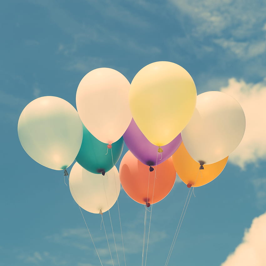 Himmel, Luftballons, Verschiedenes, Sonstiges, Bunt, Kunterbunt, Flug, Glück, Leichtigkeit HD-Handy-Hintergrundbild