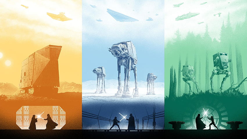 Най-добрите плакати на Междузвездни войни, оригинали и направени от фенове, страхотно фен изкуство на Междузвездни войни HD тапет
