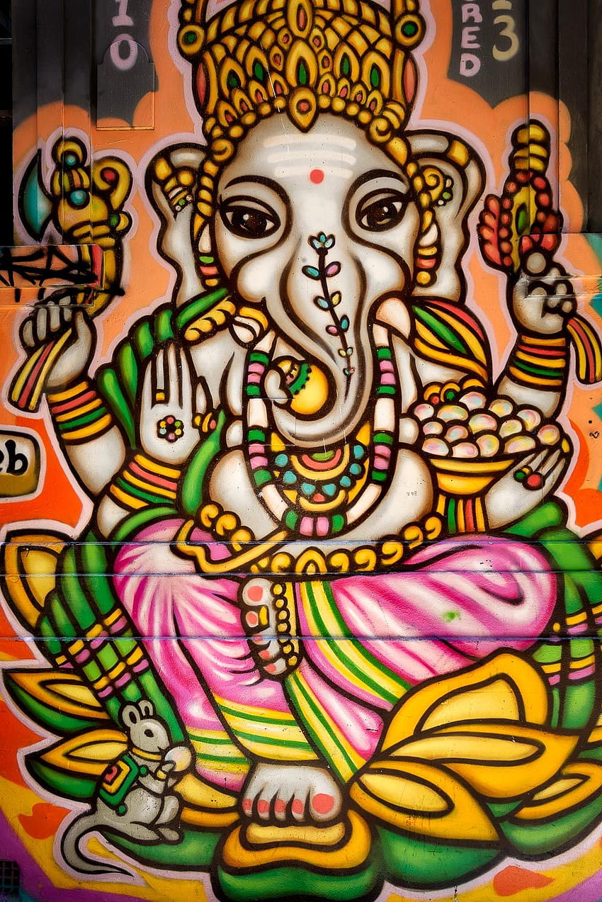 graphing Street Art in Melbourne, Australia. Travel, Modern Art Indian God HD phone wallpaper