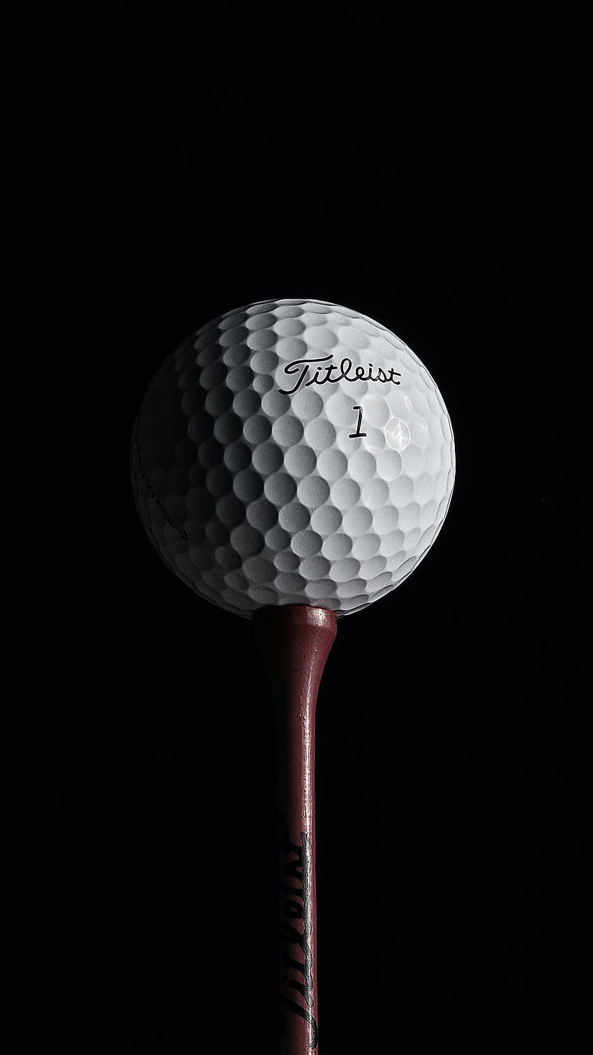 czerwono-biała piłeczka golfowa – Piłka golfowa, Titleist Tapeta na telefon HD