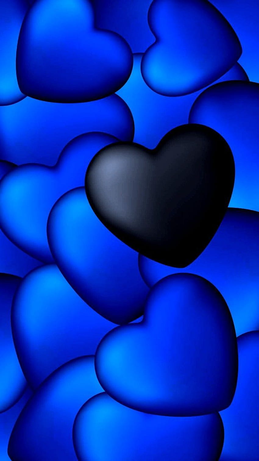 Black and blue heart HD wallpapers | Pxfuel