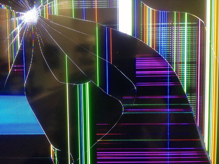 Écran de télévision cassé, LCD cassé Fond d'écran HD