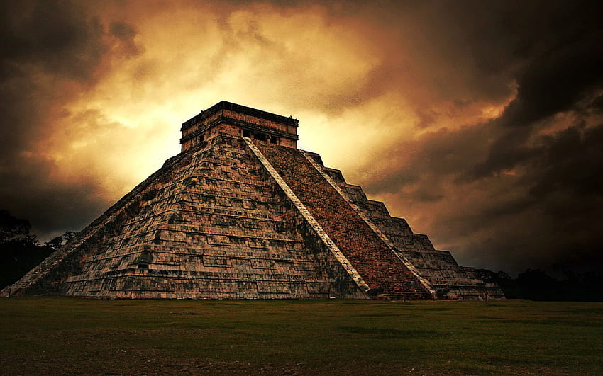 Maya., Maya-Pyramide HD-Hintergrundbild
