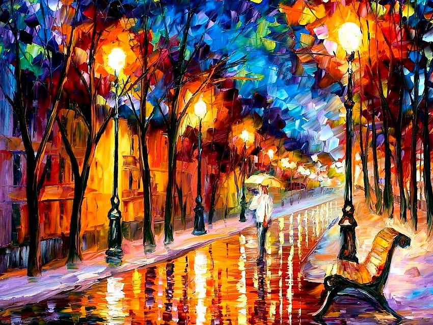 Street Paint Art Paint (1600×1200). Painting Prints, Oil Painting On Canvas, Abstract Painting, Rain Abstract Art HD wallpaper