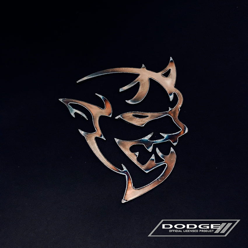 Dodge Demon Emblem Logo Steel Sign Black - Super Size 29.5
