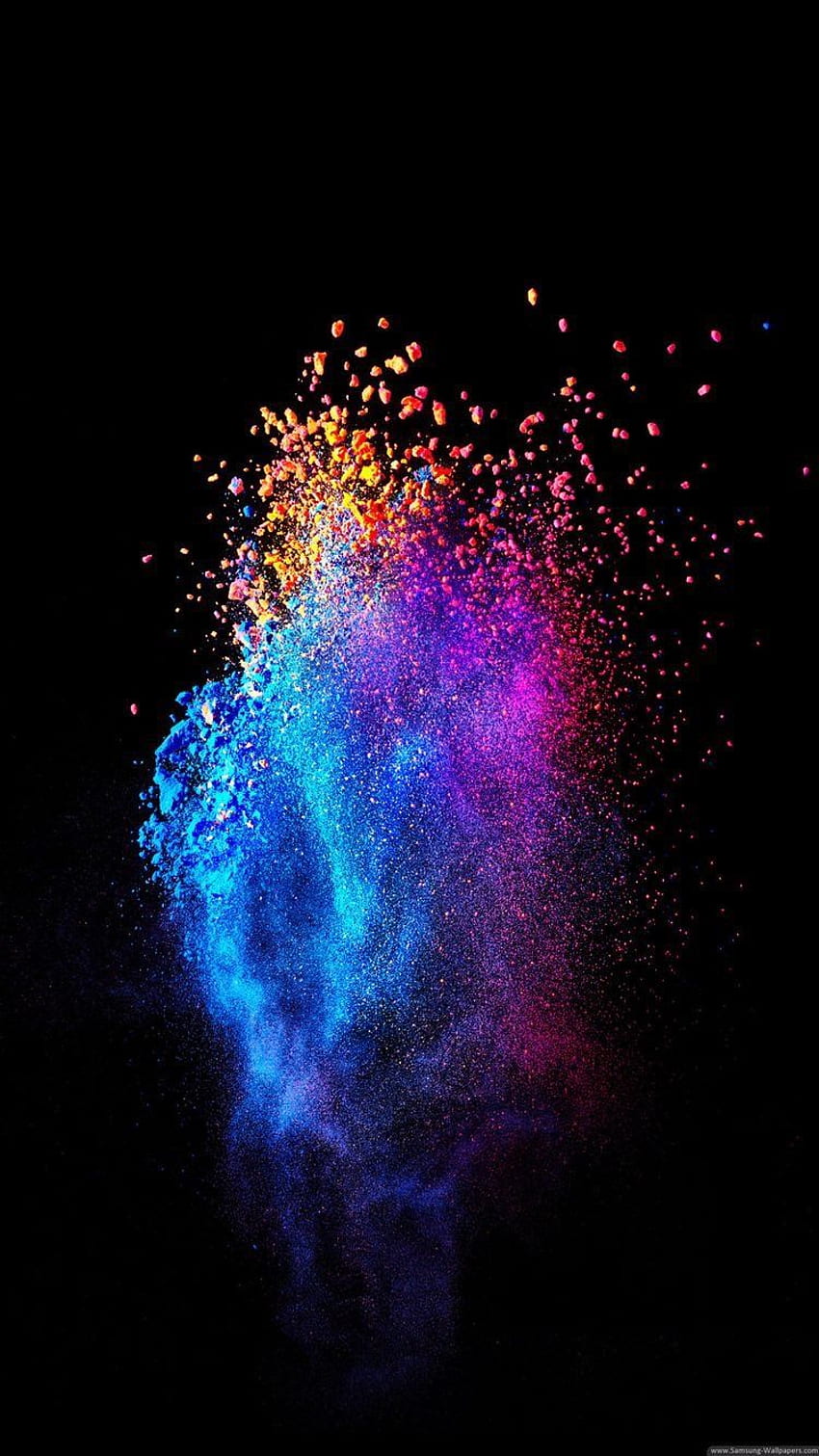 Explosão de cores do iPhone, explosão de tinta amarela Papel de parede de celular HD