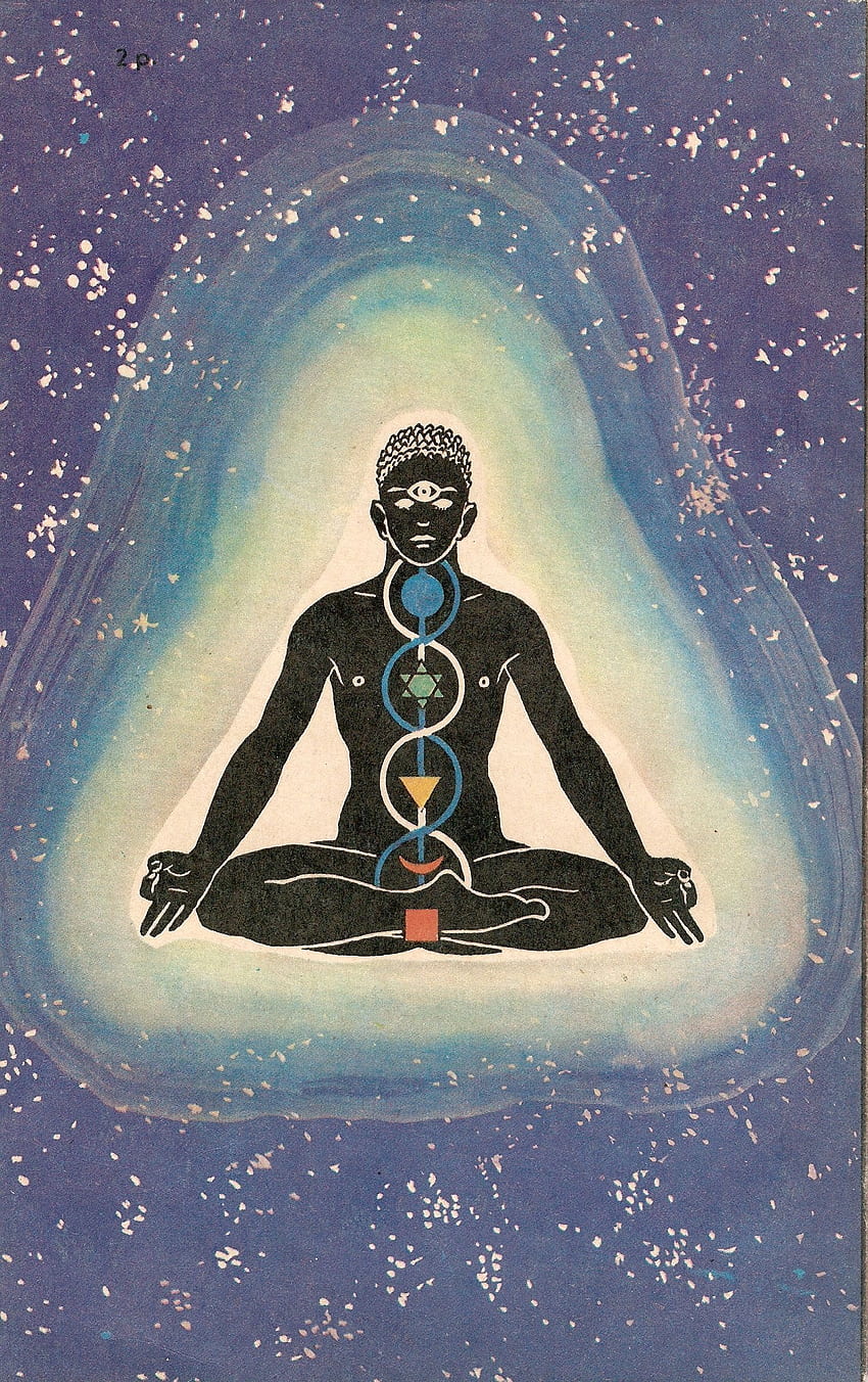 Illustrazione di chakra. Arte psichedelica, arte della coscienza, arte dei chakra Sfondo del telefono HD