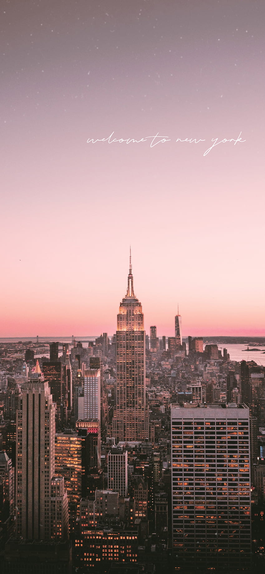 Pastellästhetische Stadt iPhone, NYC-Ästhetik HD-Handy-Hintergrundbild