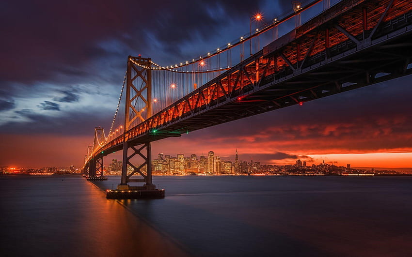 Bay Bridge Сан Франциско град Калифорния - • за Ultra High Definition Widescreen, таблет и смартфон, Bridge HD тапет