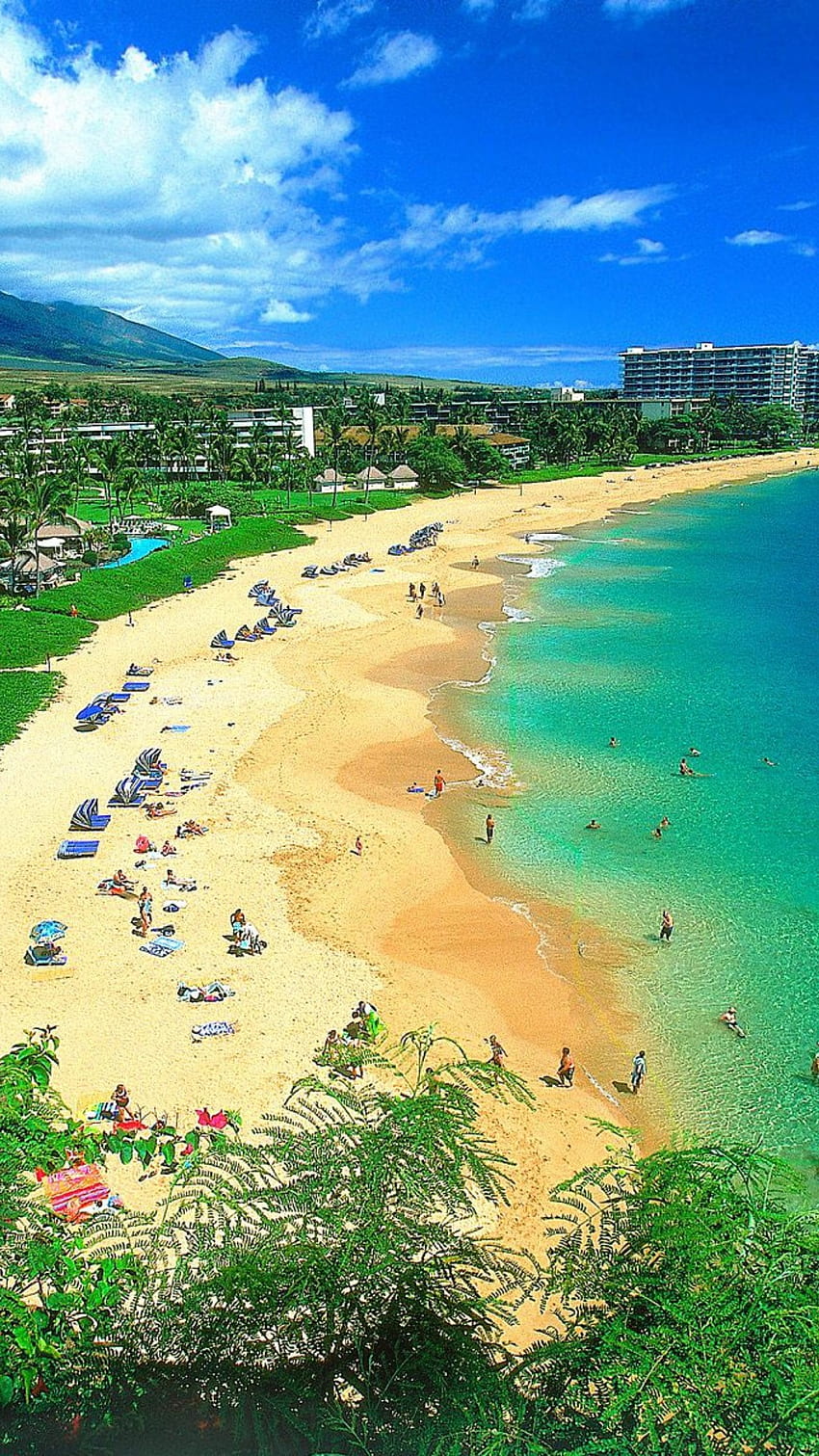 Backgrounds Kaanapali Beach Maui Hawaii For Iphone Plus Full Pics Mobile HD phone wallpaper