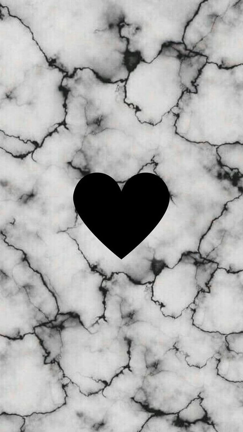 Corazón, roto y blanco y negro - Icono de resaltado estético de Instagram - y fondo de pantalla del teléfono